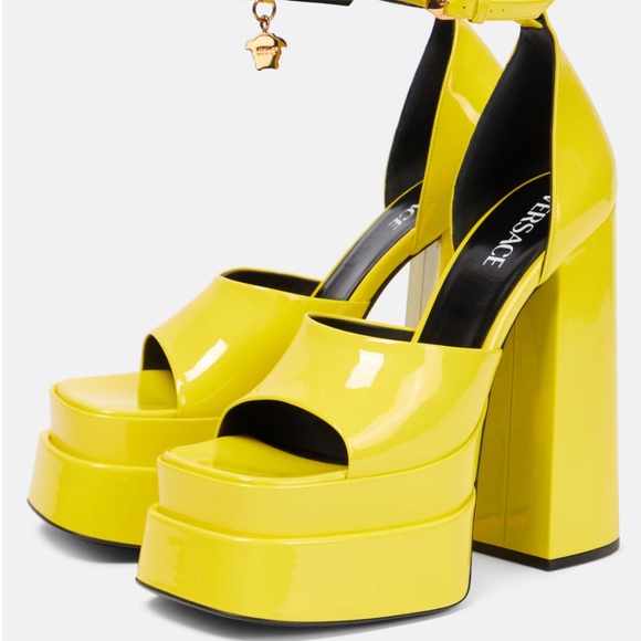 VERSACE Medusa Aevitas patent leather platform sandals - Picture 5 of 6